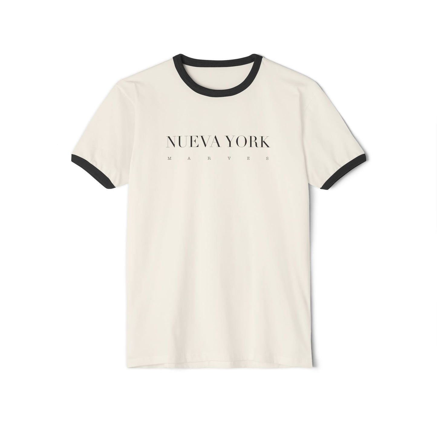 NUEVA YORK COTTON RETRO STYLE RINGER T-SHIRT