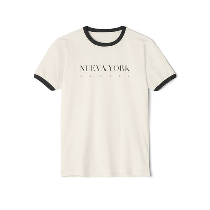 NUEVA YORK COTTON RETRO STYLE RINGER T-SHIRT