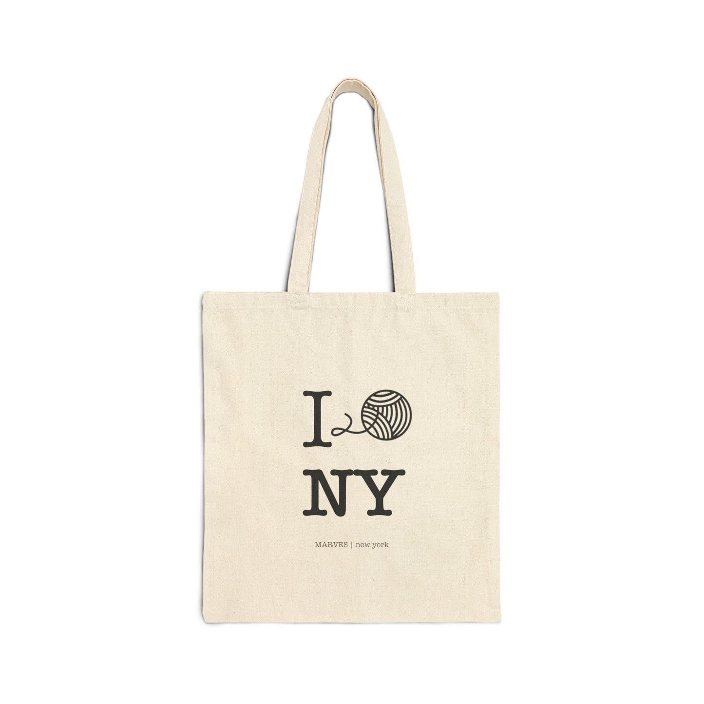 I YARN NEW YORK CANVAS SHOPPING TOTE