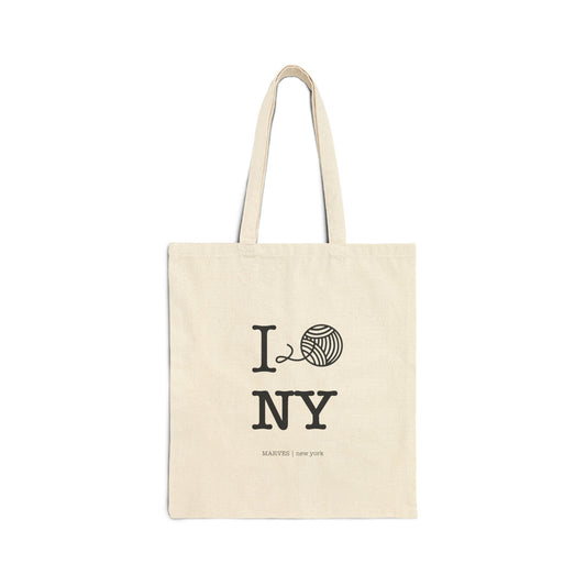I YARN NEW YORK CANVAS SHOPPING TOTE