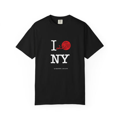 I LOVE NY GRAPHIC TEE FOR YARN LOVERS + CRAFTERS