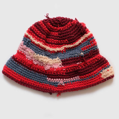 One of a kind handmade crochet bucket hat — upcycled colorway slow fashion MARVES New York