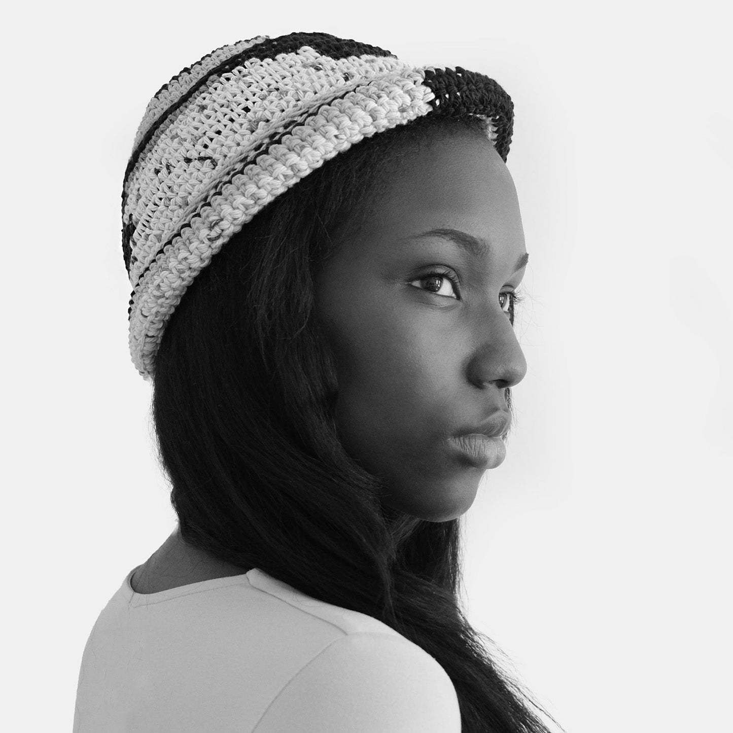 UPCYCLED SCRAP YARN CROCHET BUCKET-BOWLER HAT | No.26-001