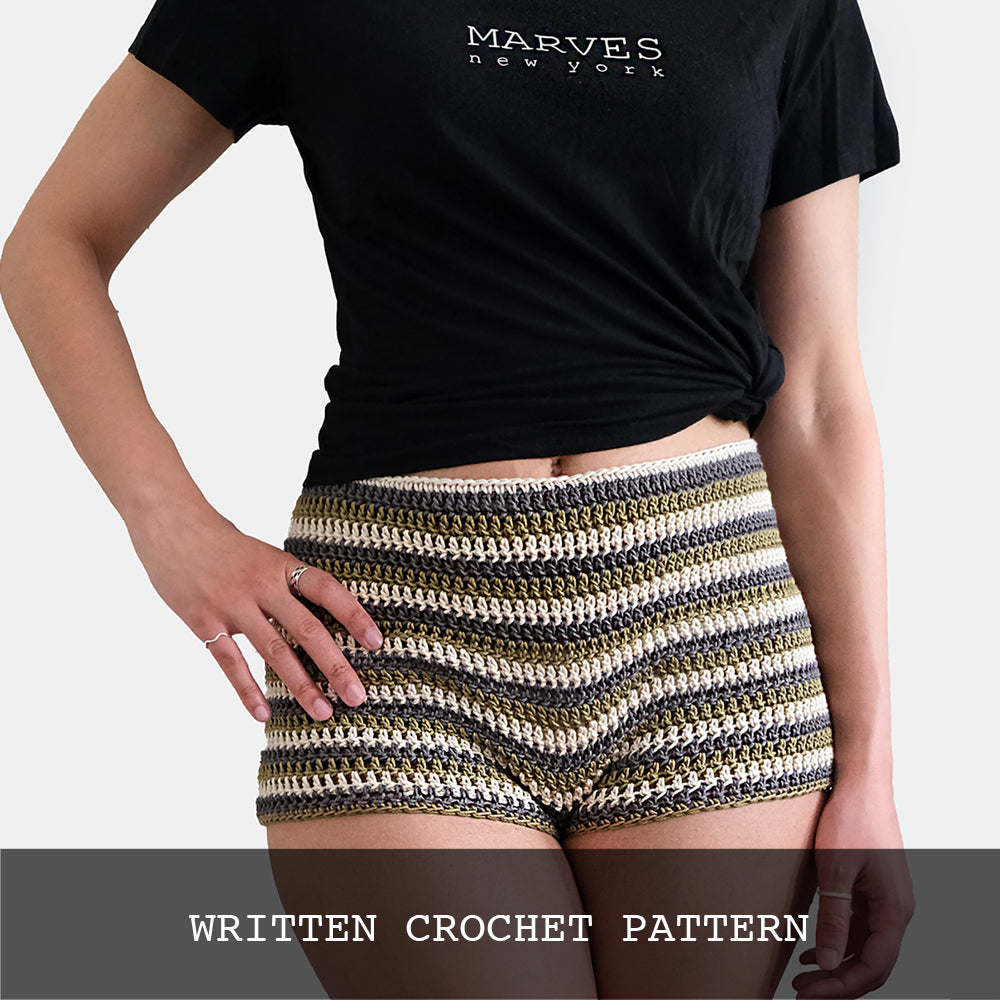 MICRO BOY SHORT [WRITTEN CROCHET PATTERN]