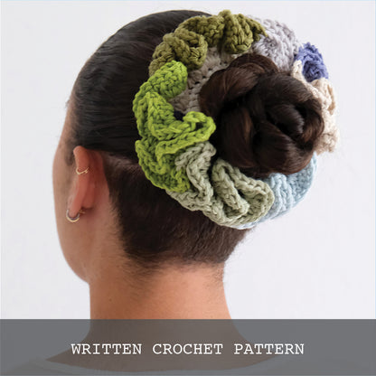 KINDA DRAMATIC RUFFLE SCRUNCHIE [WRITTEN CROCHET PATTERN]
