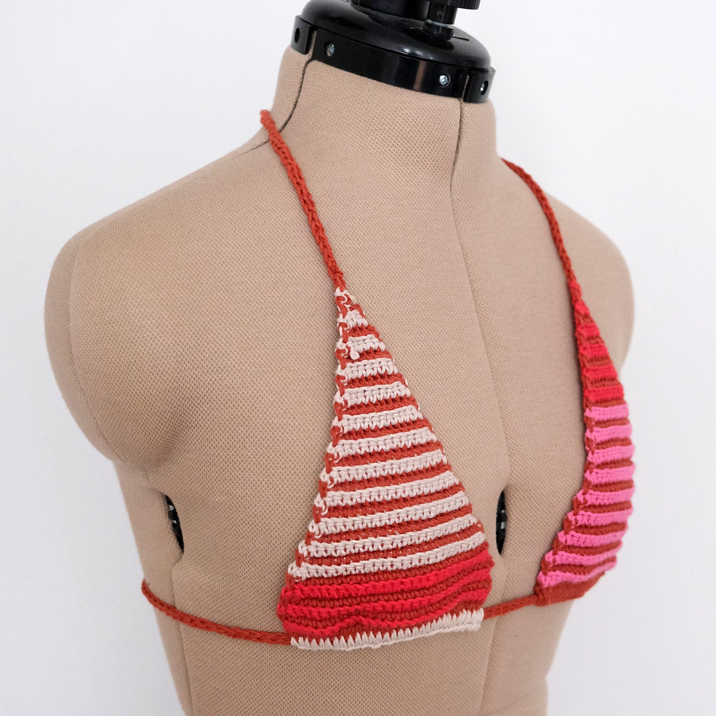 djustable crochet triangle bikini top styled — slow fashion swimwear MARVES New York
