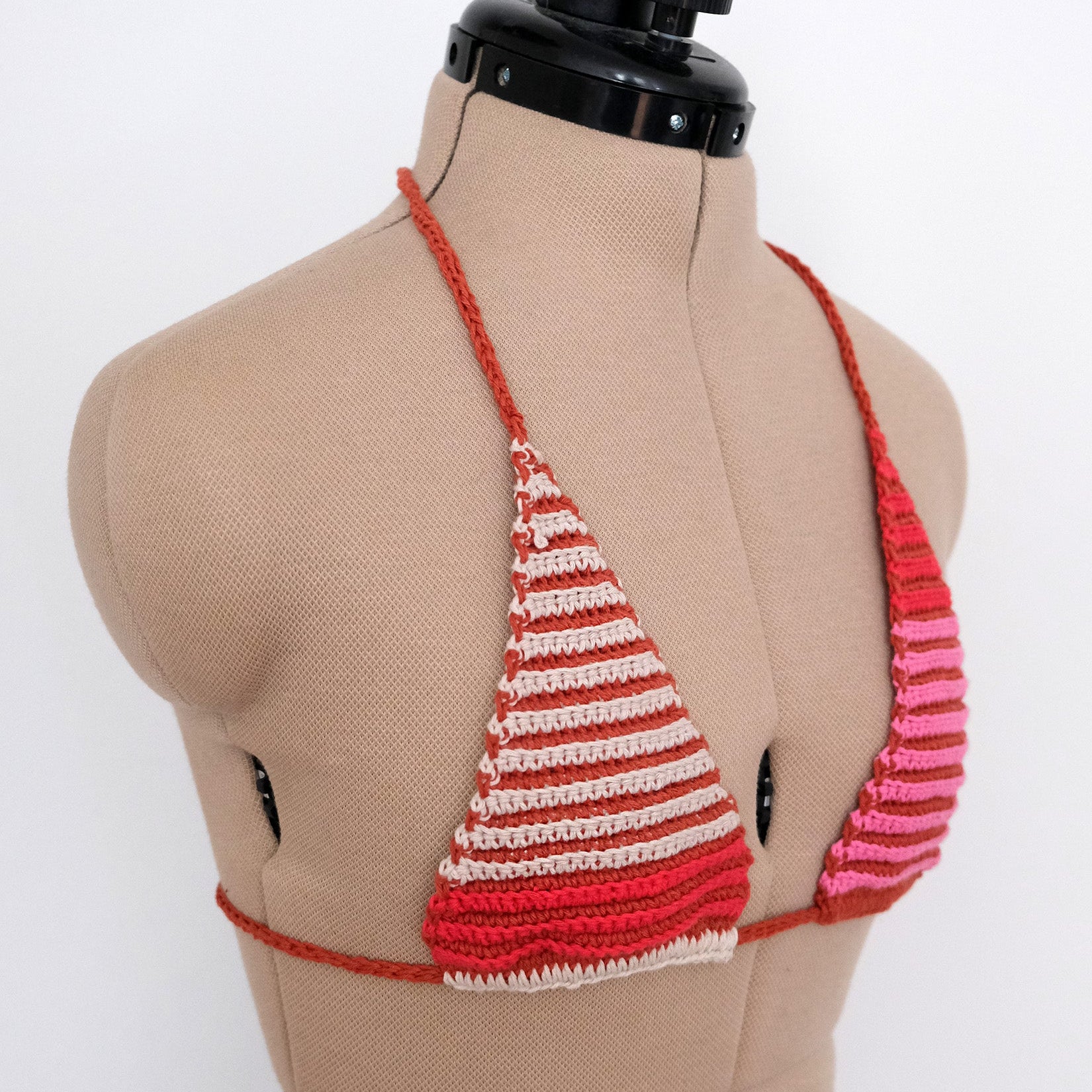 djustable crochet triangle bikini top styled — slow fashion swimwear MARVES New York
